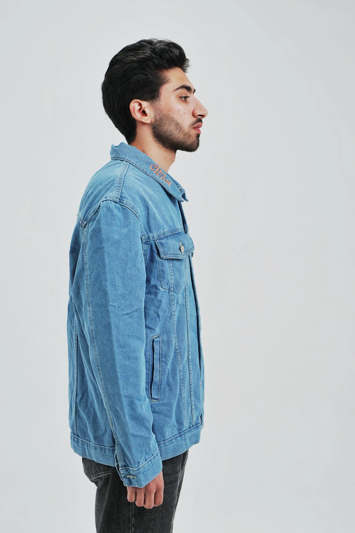 Unisex Oversized Denim Jacket - Blue